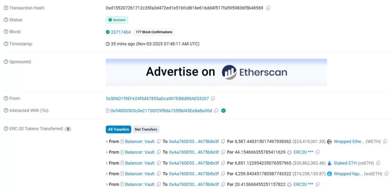 Balancer Protokolü 70 Milyon Dolarlık Güvenlik İhlali ile Sarsıldı