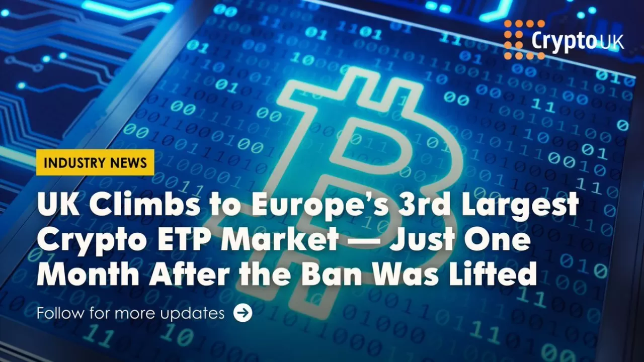 İngiltere, Kripto ETP Yasağını Kaldırdıktan Sadece Bir Ay Sonra Avrupa'nın 3. Büyük Pazarı Oldu