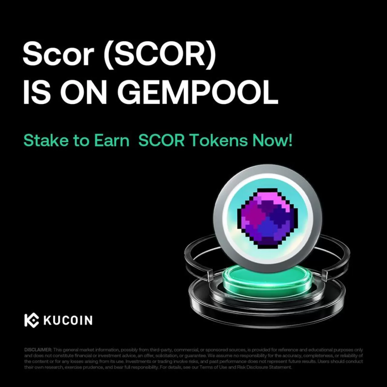 SCOR Token, KuCoin GemPool'da Stake Edilmeye Başladı