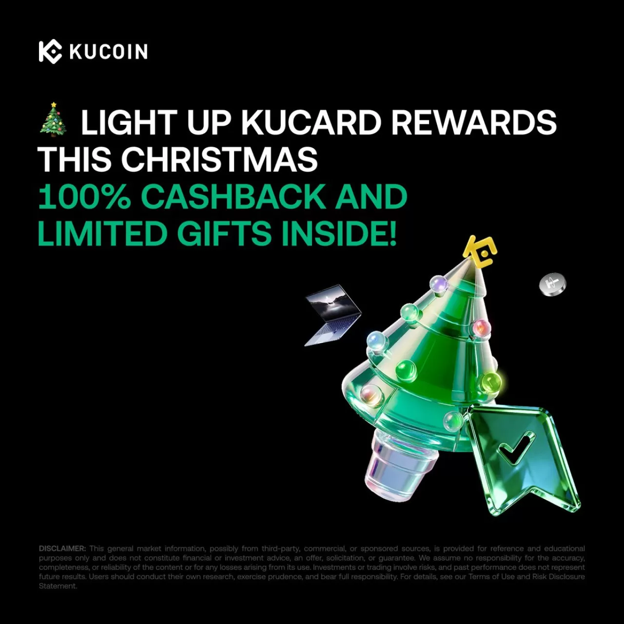 KuCoin Christmas KuCard Kampanyası: 100$ Cashback ve Hediye Çekilişi