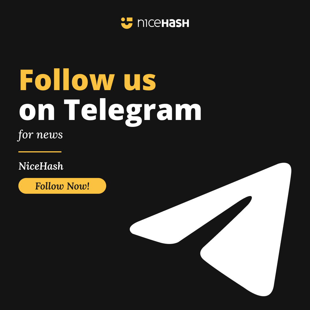 NiceHash'ten En Son Haber ve Güncellemeler Telegram Kanalında