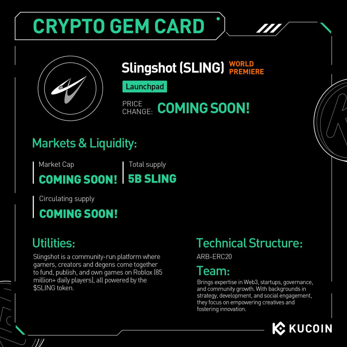 KuCoin'de SLING Alım Satımı Başladı