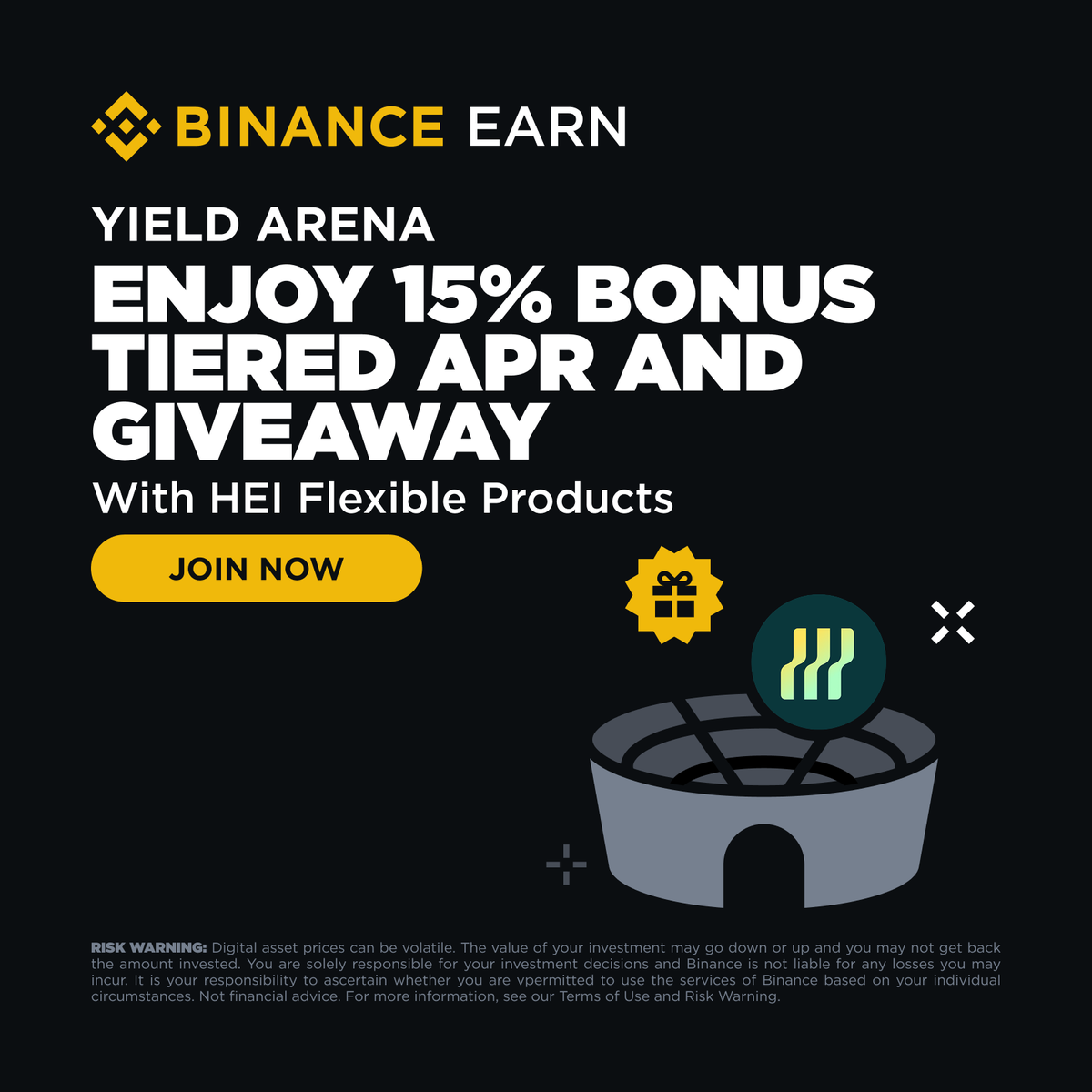 Binance'ten Yeni Yield Arena Kampanyası: Katılımcılar Bonus APR ve Çekilişlerden Yararlanacak