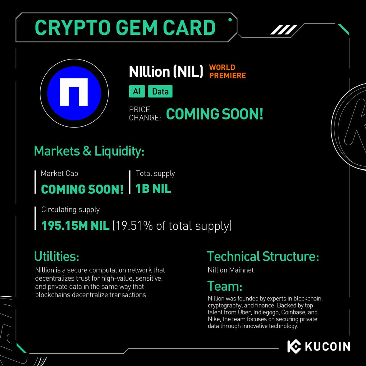 NIL Token, KuCoin'de İşlem Görmeye Başladı