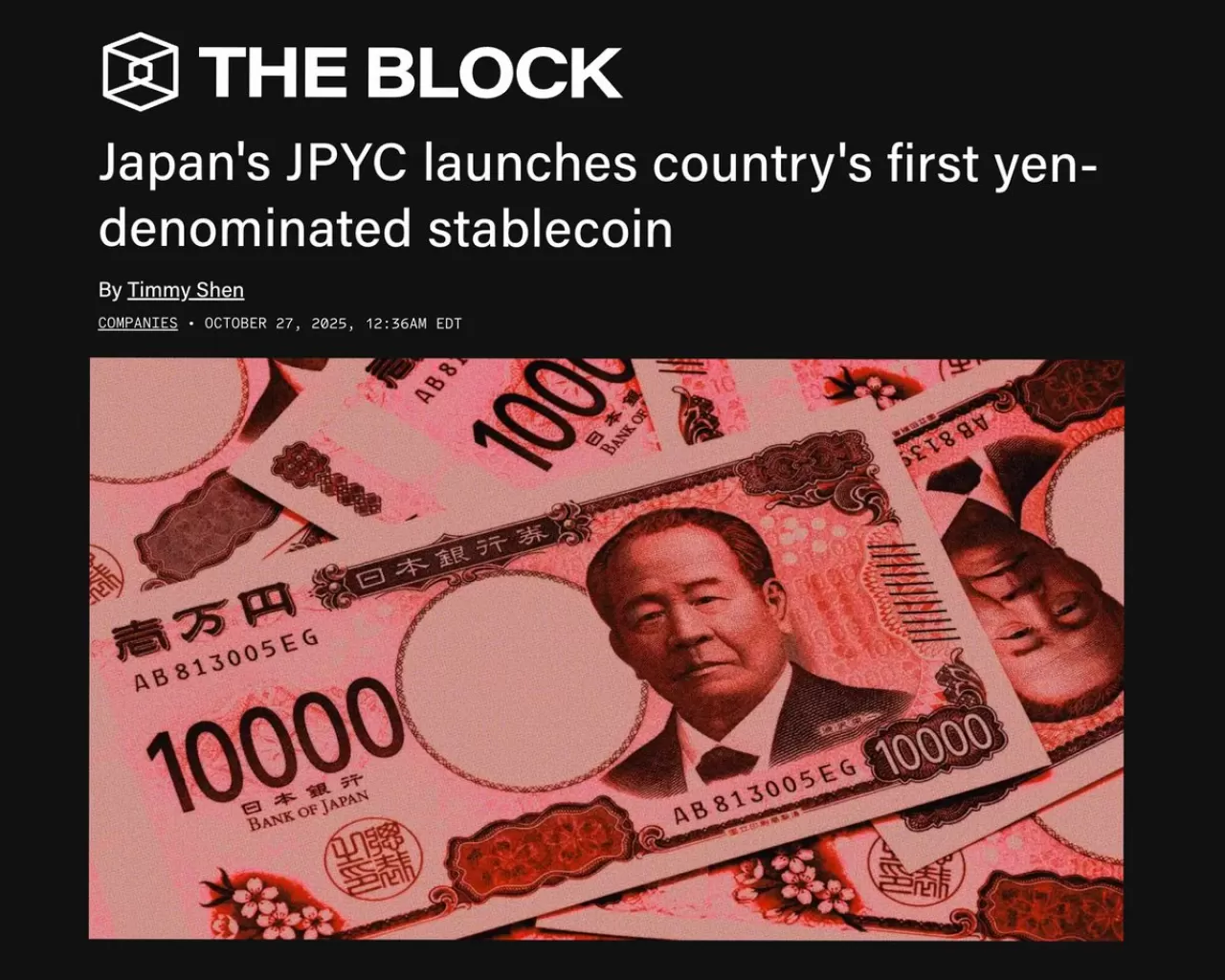Japonya'nın İlk Yasal Yen Stablecoin'i JPYC, Avalanche Üzerinde Hayata Geçiyor