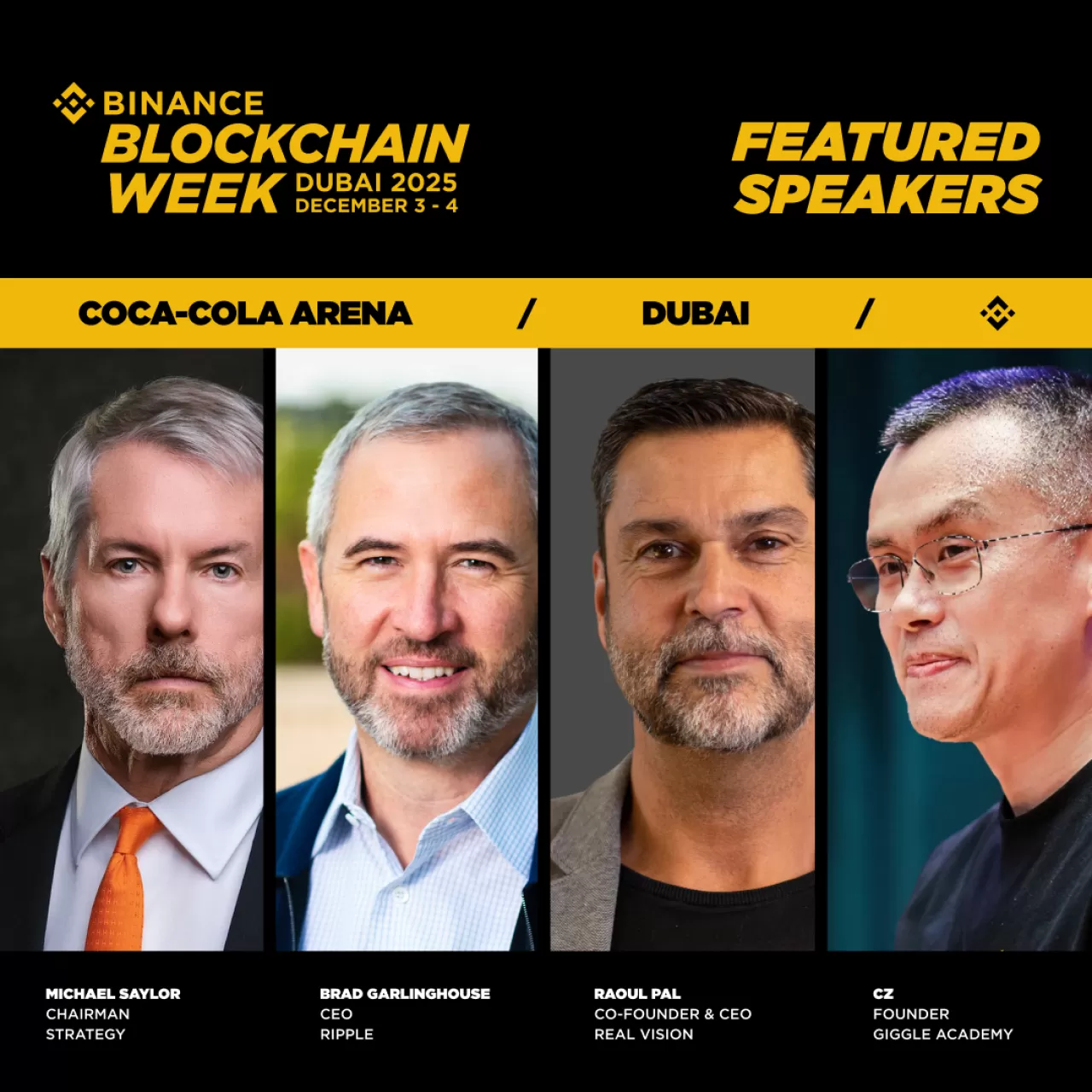 Binance Blockchain Week'ta Küresel Kripto Liderleri Bir Araya Geldi