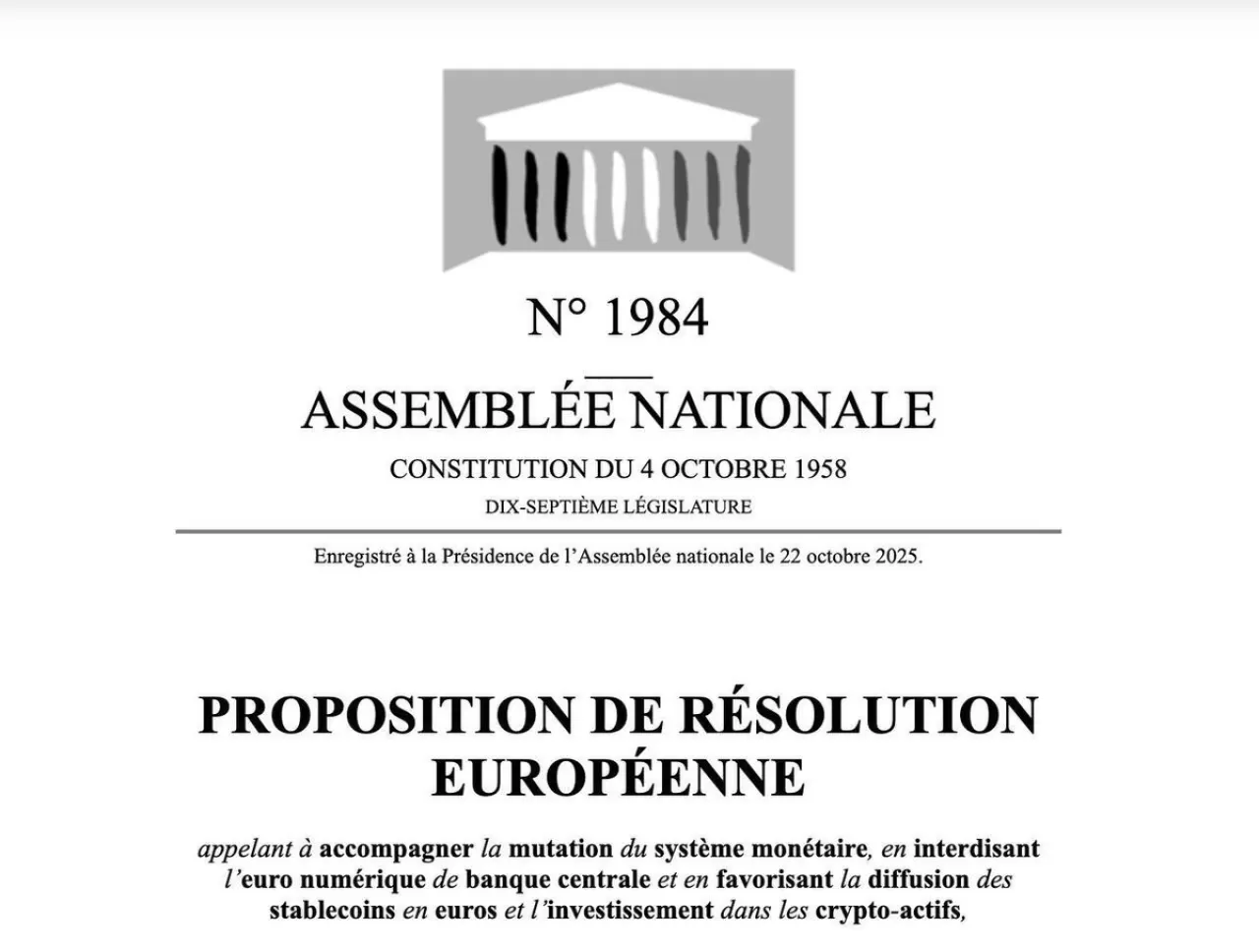 Fransa Parlamentosu'nda CBDC Yasaklama ve Bitcoin Teşvik Önerisi